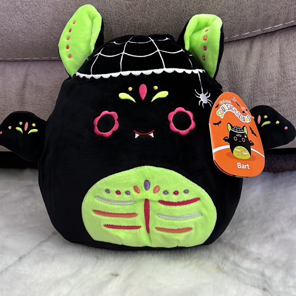 🦇Squishmallows Bart the Bat Day of the Dead HTF 8” NWT Halloween 🎃